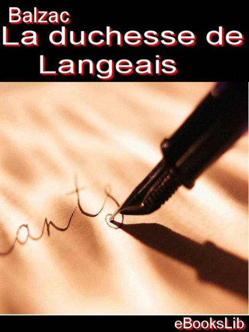 La duchesse de Langeais (eBook)